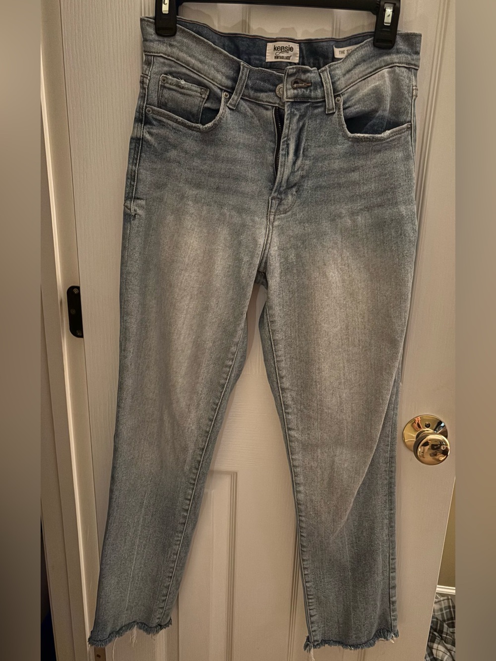 Kensie Vintage Luxe Straight Leg Jeans - Light Blue Size 2 - Picture 3 of 7